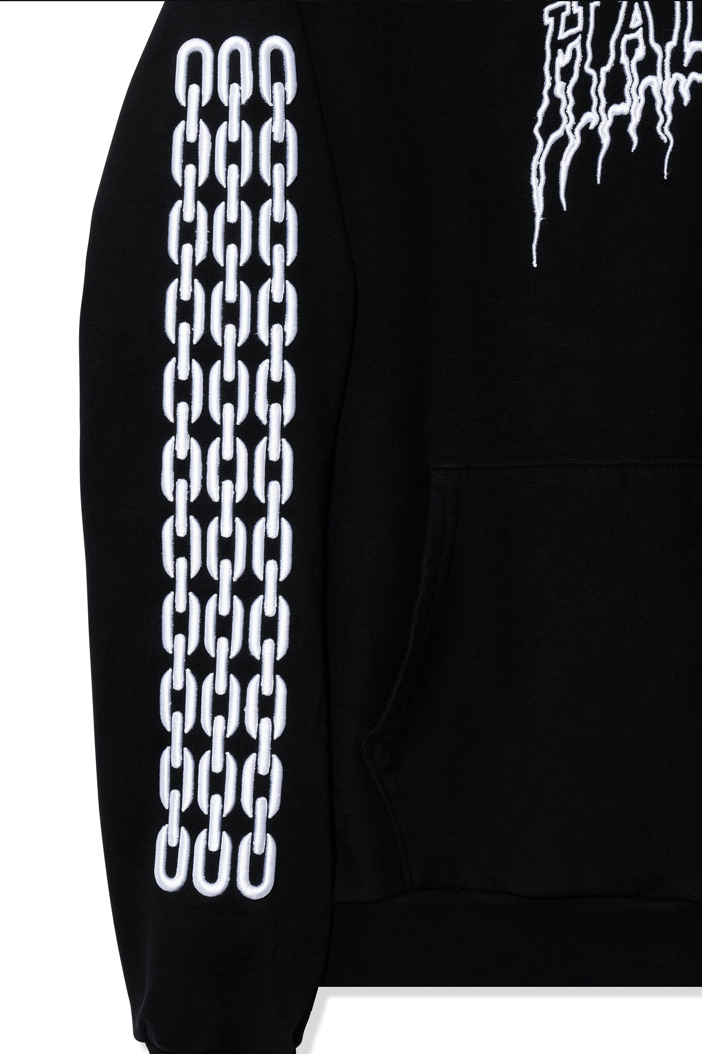 Chain Hoodie | Black/White