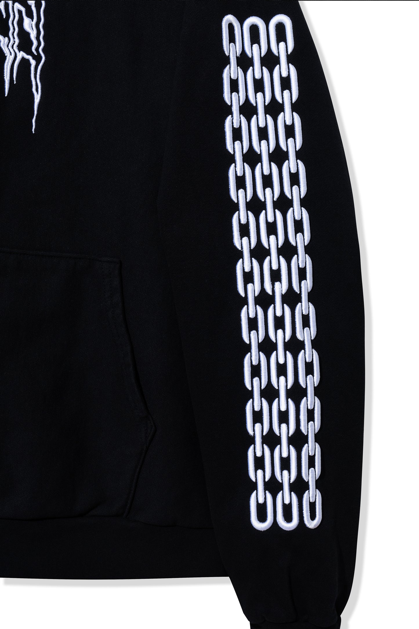 Chain Hoodie | Black/White